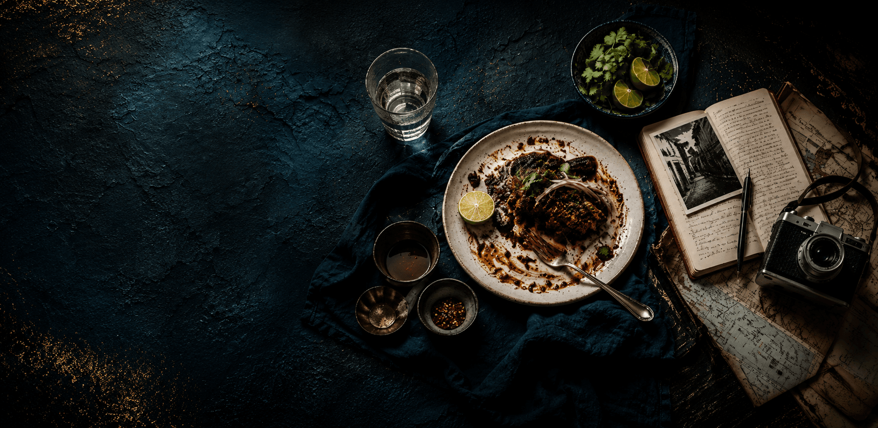 Editorial banner — connect with Borderless Kitchen.